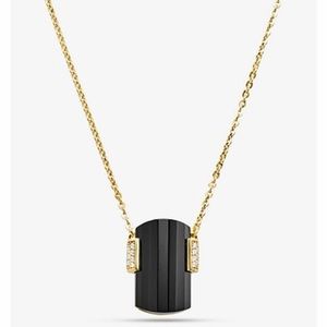 Michael Kors 14K Gold-Plated Sterling Silver Onyx
